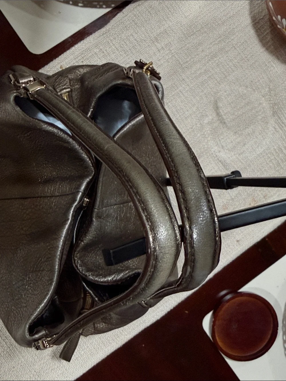 COACH Madison Phoebe Shoulder Bag in Metallic Leather